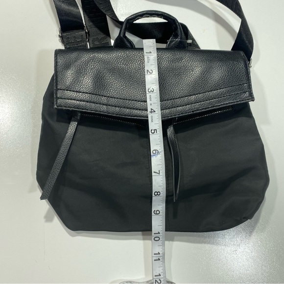 Botkier Black Nylon Adjustable Logo Straps Mini Backpack With Front Zipper - Picture 14 of 15